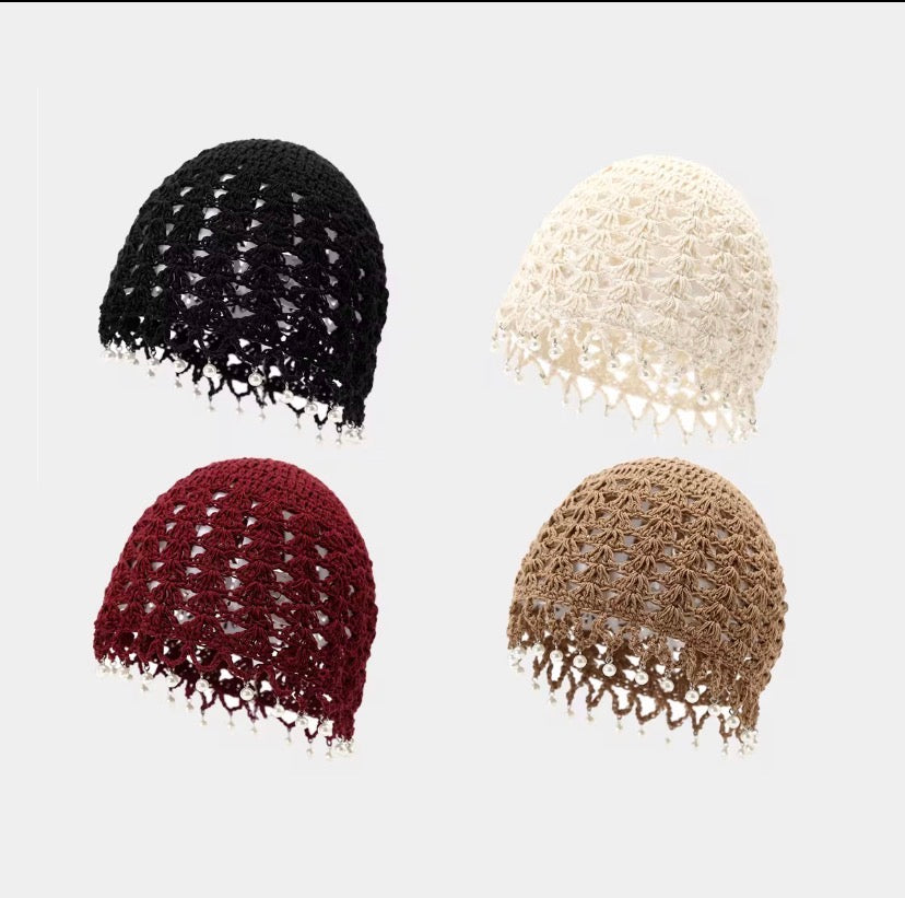 Bonnet crochet bohémien