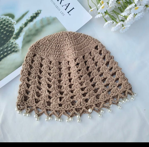 Bonnet crochet bohémien