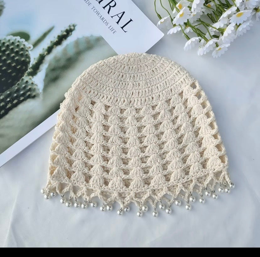 Bonnet crochet bohémien