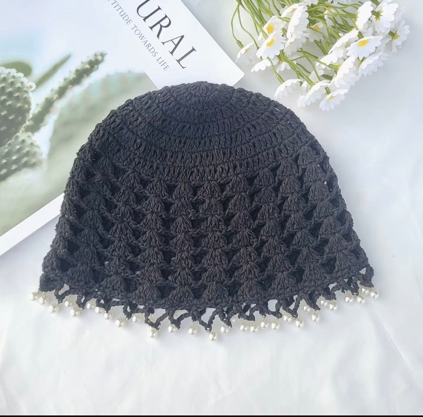 Bonnet crochet bohémien